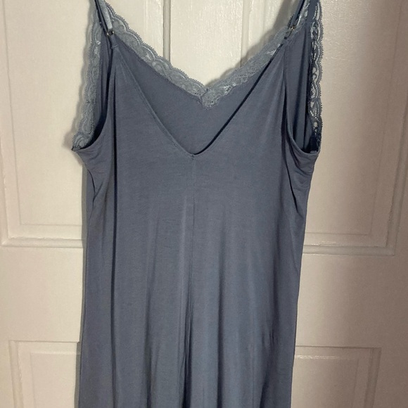 Natori Feathers Classic Chemise blue nightgown Medium - Picture 3 of 10